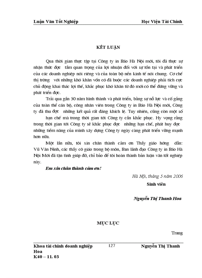 image for page Lợi nhuận và các phương hướng biện pháp tăng lợi nhuận ở Công ty in Báo Hà Nội Mới