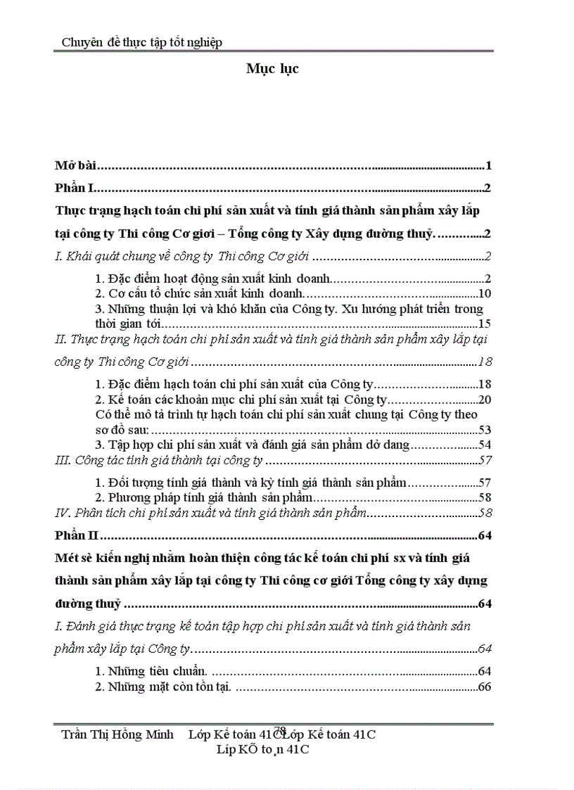 image for page Hoàn thiện công tác hạch toán kế toán chi phí sản xuất và tính giá thành sản phẩm xây lắp tại công ty Thi công Cơ giới – Tổng công ty xây dựng đường thuỷ