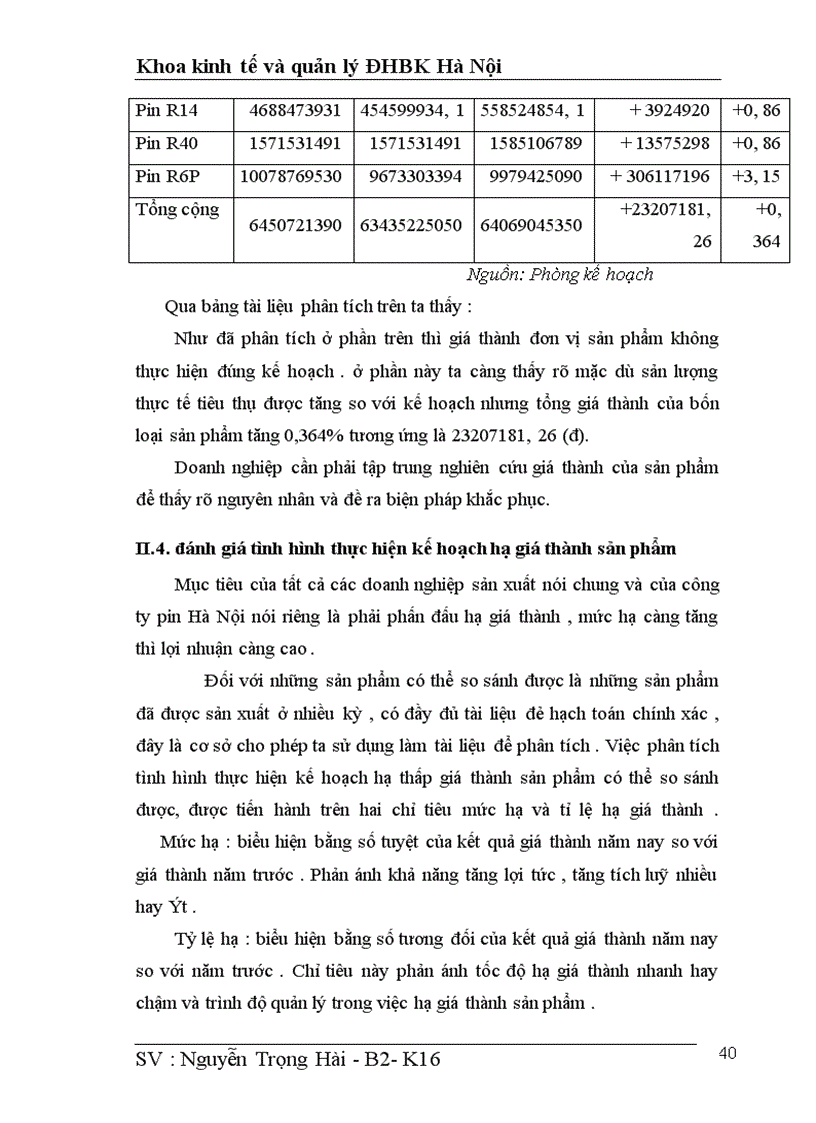 image for page Phân tích tình hình thực hiện kế hoạch giá thành và đề xuất biện pháp hạ giá thành sản phẩm ở công ty cổ phần pin Hà nội