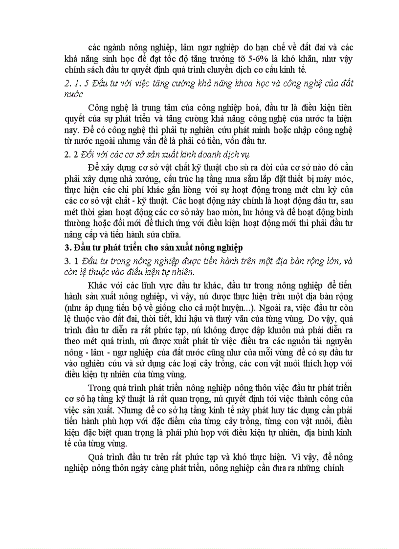 image for page Chính sách đầu tư với việc phát triển sản xuất nông nghiệp của Việt Nam