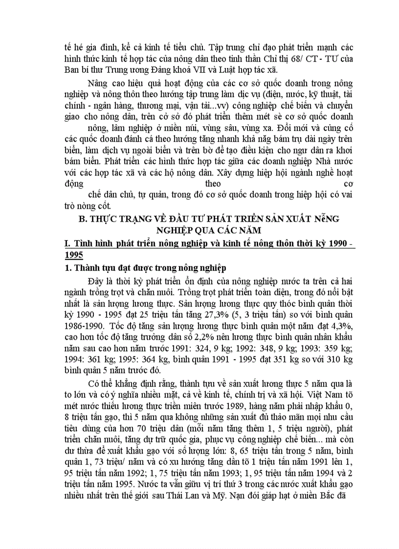 image for page Chính sách đầu tư với việc phát triển sản xuất nông nghiệp của Việt Nam