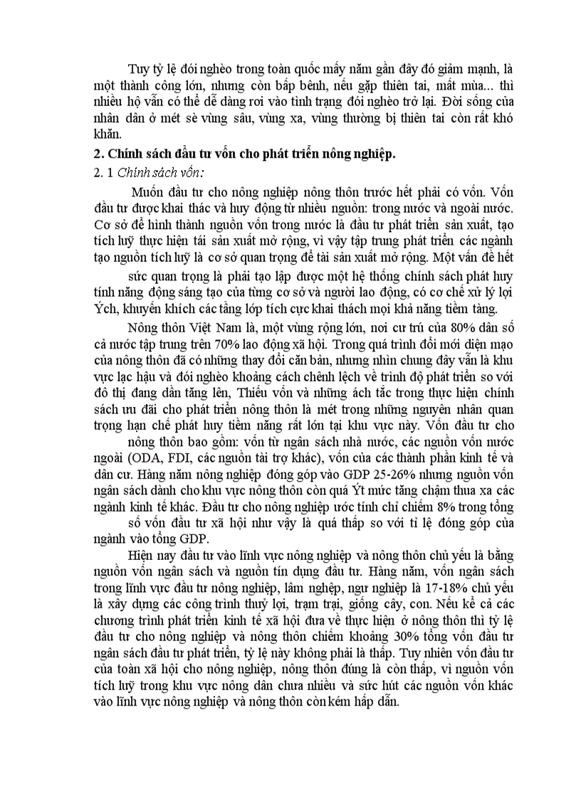 image for page Chính sách đầu tư với việc phát triển sản xuất nông nghiệp của Việt Nam