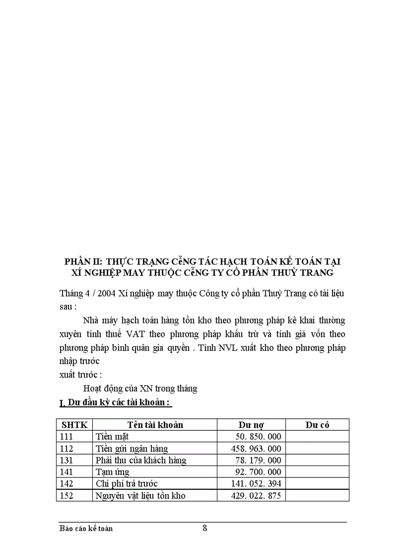 image for page Thực trạng công tác hạch toán kế toán tổng hợp tại Xí nghiệp may thuộc Công ty cổ phần Thuỳ Trang