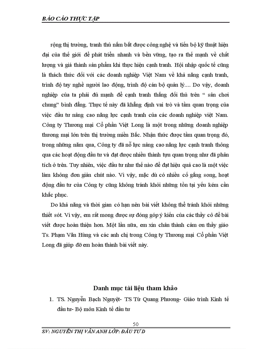 image for page Đầu tư nâng cao năng lực cạnh tranh của Công ty Thương mại Cổ phần Việt Long