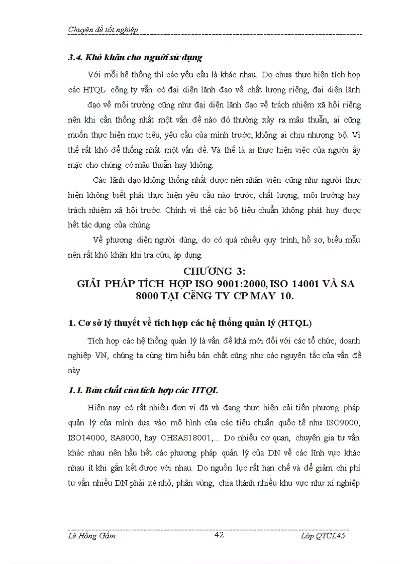 image for page Giải pháp tích hợp các HTQL: chất lượng, môi trường và trách nhiệm xã hội theo tiêu chuẩn ISO 9000, ISO 14000 và SA 8000 tại công ty CP May 10