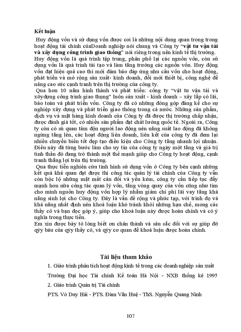 image for page Một số biện pháp huy động và sử dụng vốn ở công ty Vật tư vận tải và xây dựng công trình Giao thông