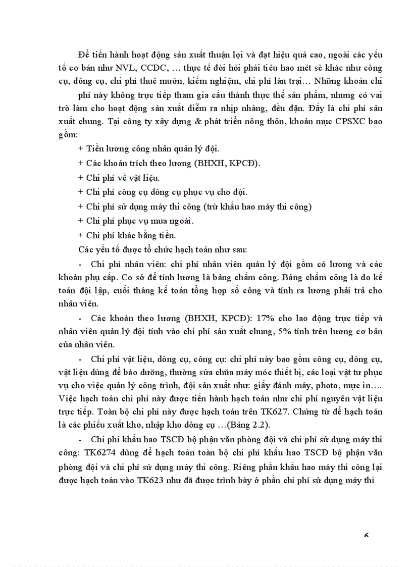 image for page Hoàn thiện công tác kế toán chi phí sản xuất và tính giá thành sản phẩm trong công ty xây dựng & phát triển nông thôn thuộc Tổng công ty xây dựng và phát triển nông thôn