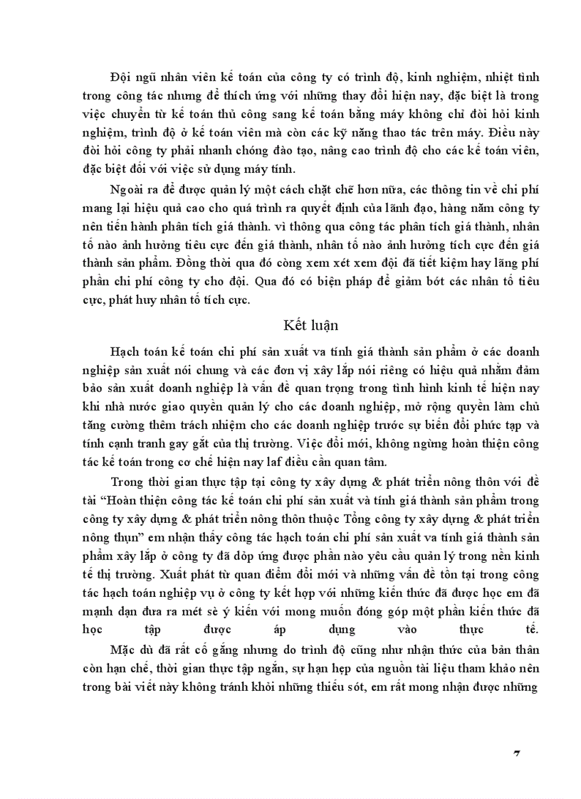 image for page Hoàn thiện công tác kế toán chi phí sản xuất và tính giá thành sản phẩm trong công ty xây dựng & phát triển nông thôn thuộc Tổng công ty xây dựng và phát triển nông thôn