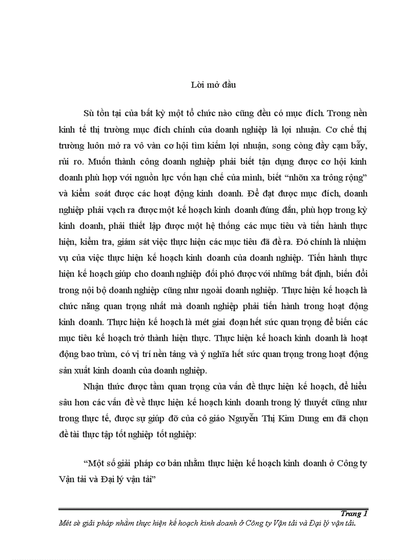 image for page Một số giải pháp cơ bản nhằm thực hiện kế hoạch kinh doanh ở Công ty Vận tải và Đại lý vận tải