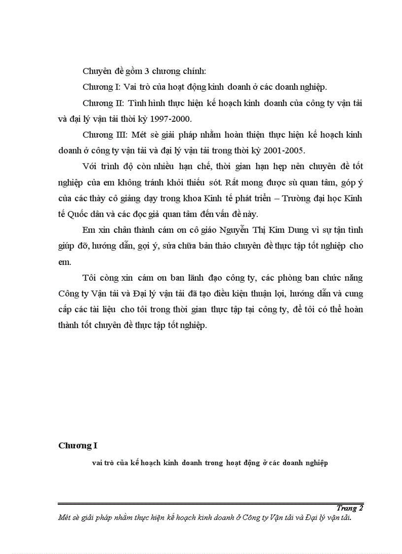 image for page Một số giải pháp cơ bản nhằm thực hiện kế hoạch kinh doanh ở Công ty Vận tải và Đại lý vận tải