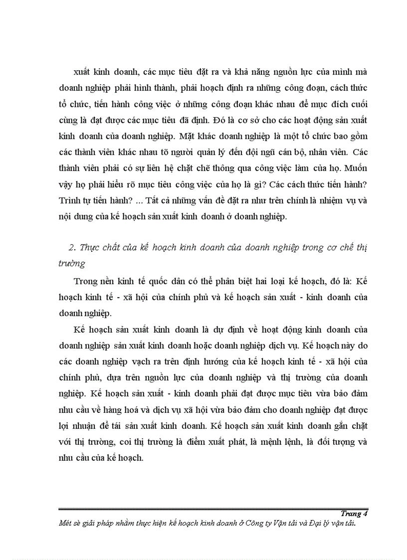 image for page Một số giải pháp cơ bản nhằm thực hiện kế hoạch kinh doanh ở Công ty Vận tải và Đại lý vận tải
