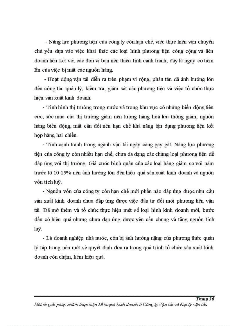 image for page Một số giải pháp cơ bản nhằm thực hiện kế hoạch kinh doanh ở Công ty Vận tải và Đại lý vận tải