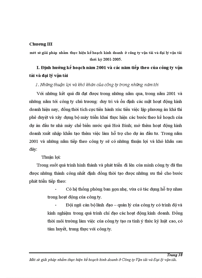 image for page Một số giải pháp cơ bản nhằm thực hiện kế hoạch kinh doanh ở Công ty Vận tải và Đại lý vận tải