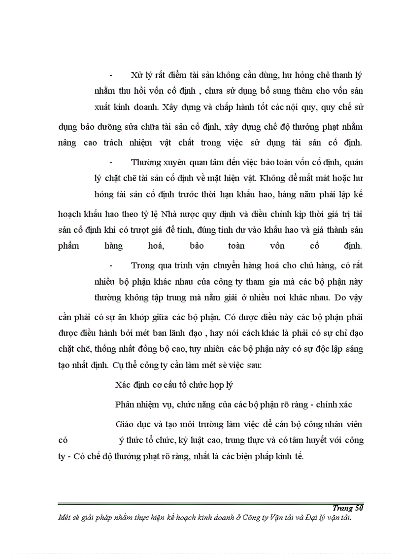image for page Một số giải pháp cơ bản nhằm thực hiện kế hoạch kinh doanh ở Công ty Vận tải và Đại lý vận tải