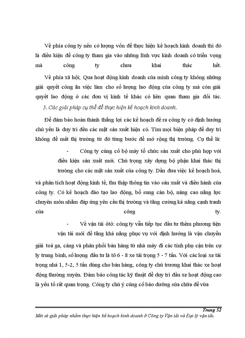 image for page Một số giải pháp cơ bản nhằm thực hiện kế hoạch kinh doanh ở Công ty Vận tải và Đại lý vận tải