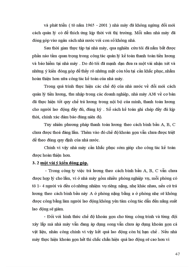 image for page Quản lý, hạch toán tiền lương và bảo hiểm ở nhà máy A38 PK-KQ