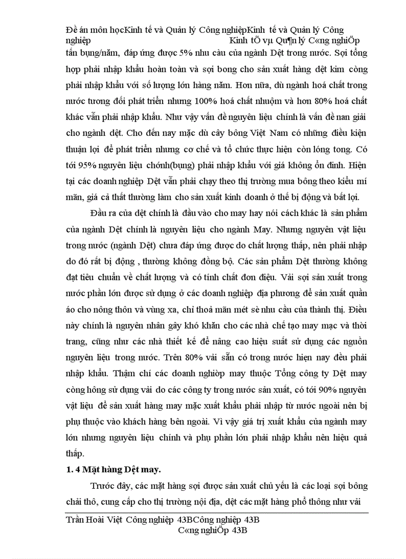 image for page Ngành Dệt May Việt Nam trên con đường hội nhập