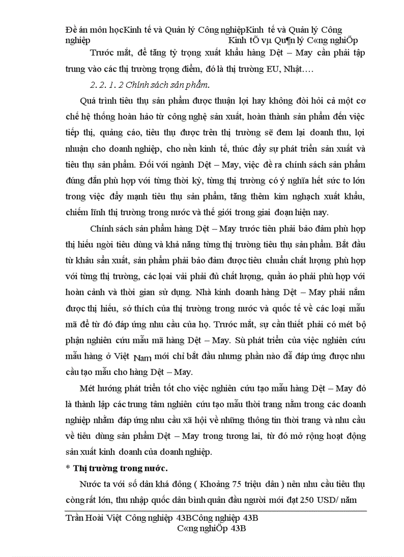 image for page Ngành Dệt May Việt Nam trên con đường hội nhập