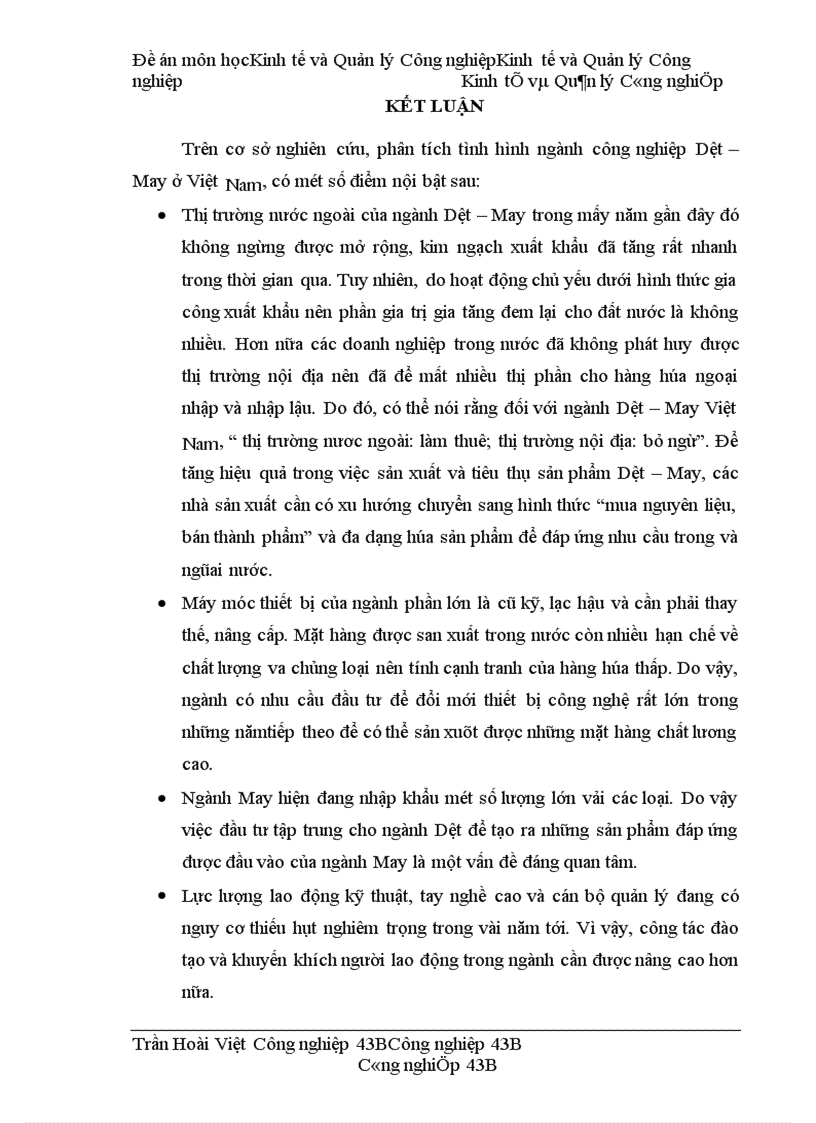 image for page Ngành Dệt May Việt Nam trên con đường hội nhập