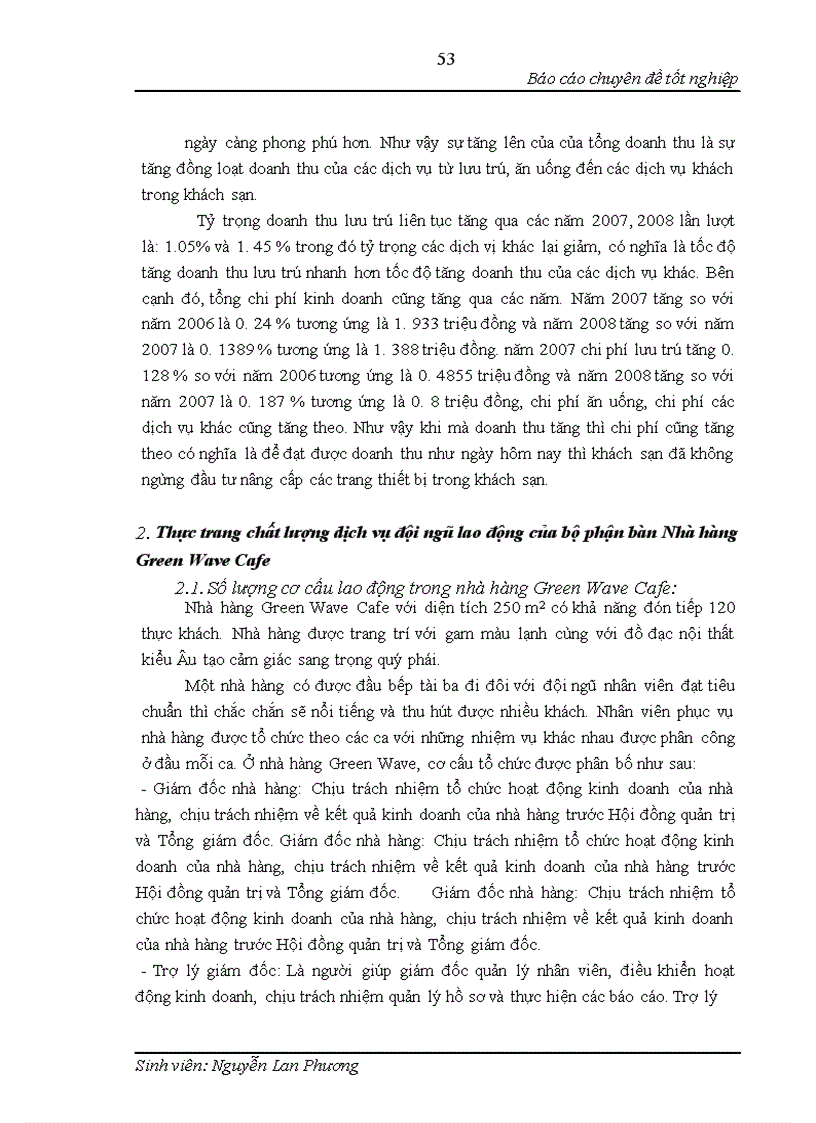 image for page Nâng cao chất lượng dịch vụ của đội ngũ lao động ở bộ phận bàn nhà hàng Green Wave Cafe – khách sạn Hà Nội