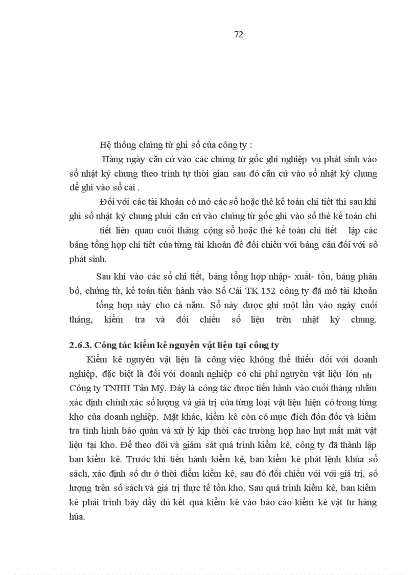 image for page Hoàn thiện công tác kế toán nguyên vật liệu tại công ty TNHH Tân Mỹ