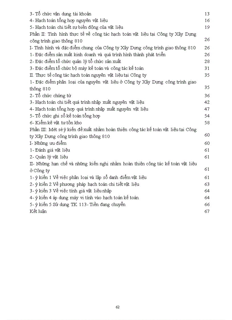 image for page Kế toán vật liệu tại Công ty xây dựng công trình giao thông 810