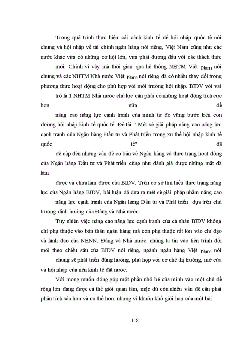 image for page Một số giải pháp nâng cao năng lực cạnh tranh của Ngân hàng Đầu tư và Phát triển trong xu thế hội nhập kinh tế quốc tế