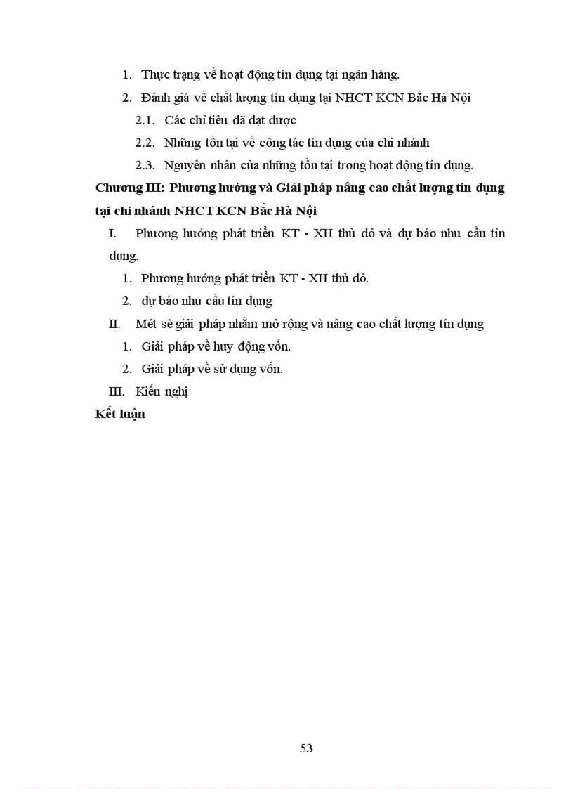 image for page Phương hướng và những giải pháp cơ bản để nâng cao chất lượng tín dụng tại ngân hàng công thương khu công nghiệp bắc Hà Nội Phần mở đầu 1