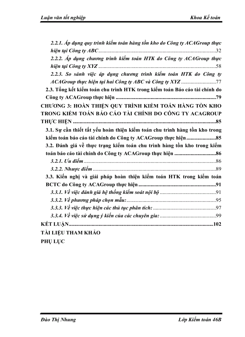 image for page Hoàn thiện kiểm toán chu trình hàng tồn kho trong kiểm toán báo cáo tài chính do Công ty Kiểm toán và Tư vấn Tài chính ACAGroup thực hiện