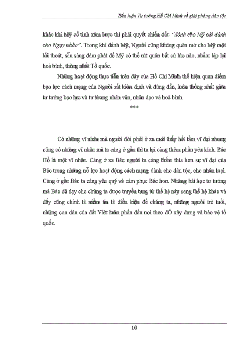 image for page Tiểu luận Tư tưởng Hồ Chí Minh về giải phóng dân tộc