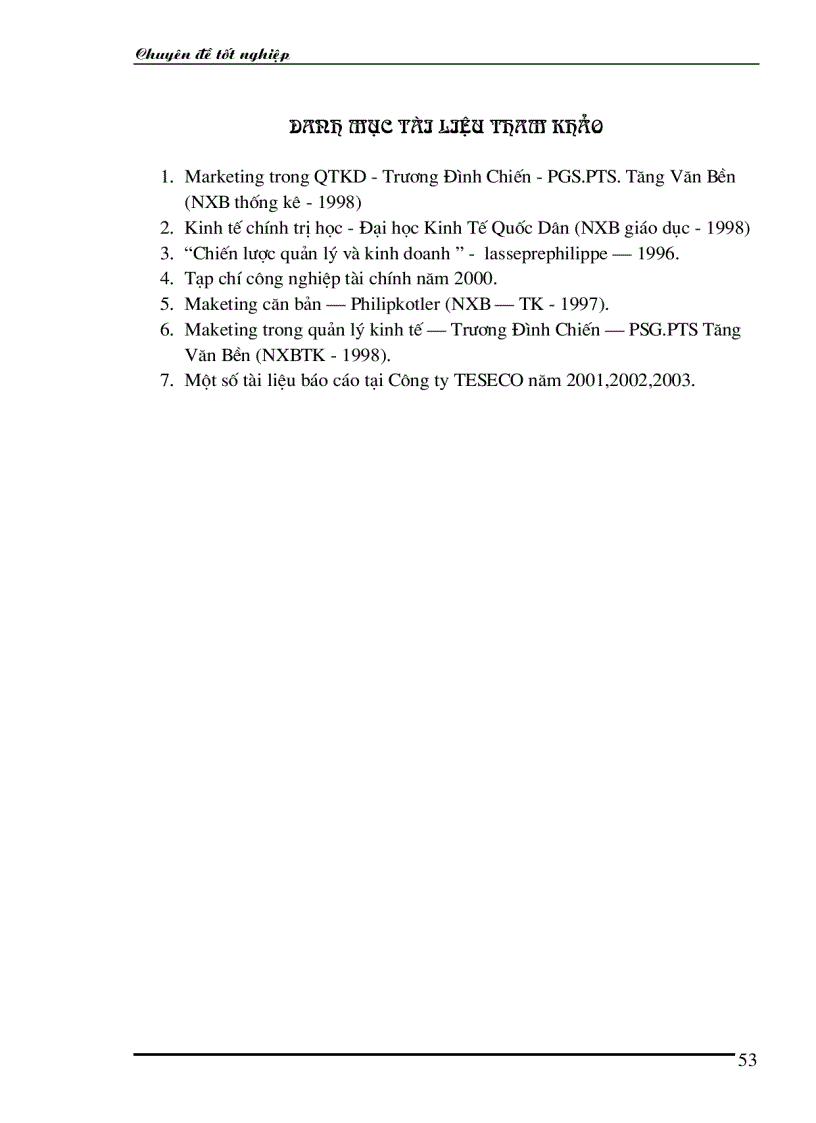 image for page Những biện pháp cơ bản góp phần duy trì và mở rộng thị trường tiêu thụ sản phẩm ở Công ty TNHH TESECO