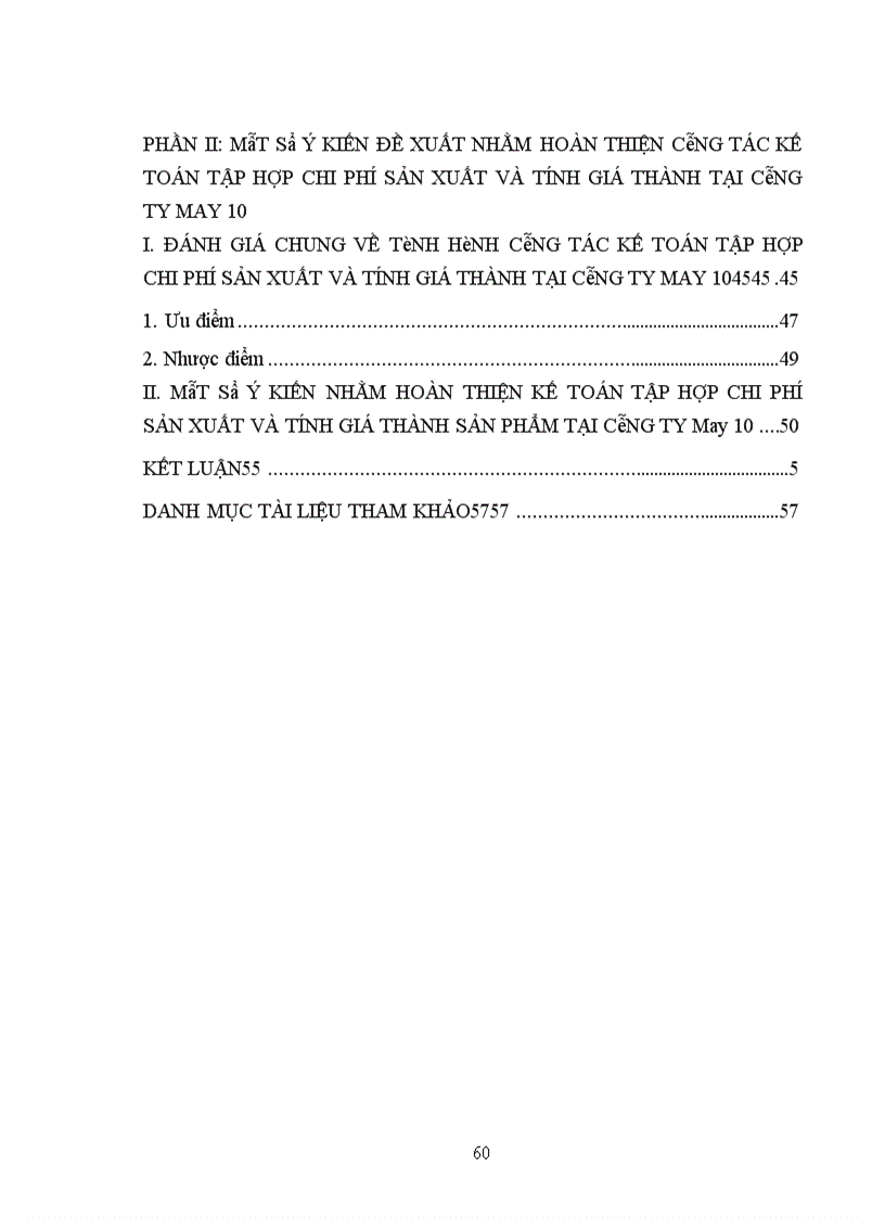 image for page Tổ chức công tác kế toán tập hợp chi phí sản xuất và tính giá thành sản phẩm tại công ty May 10