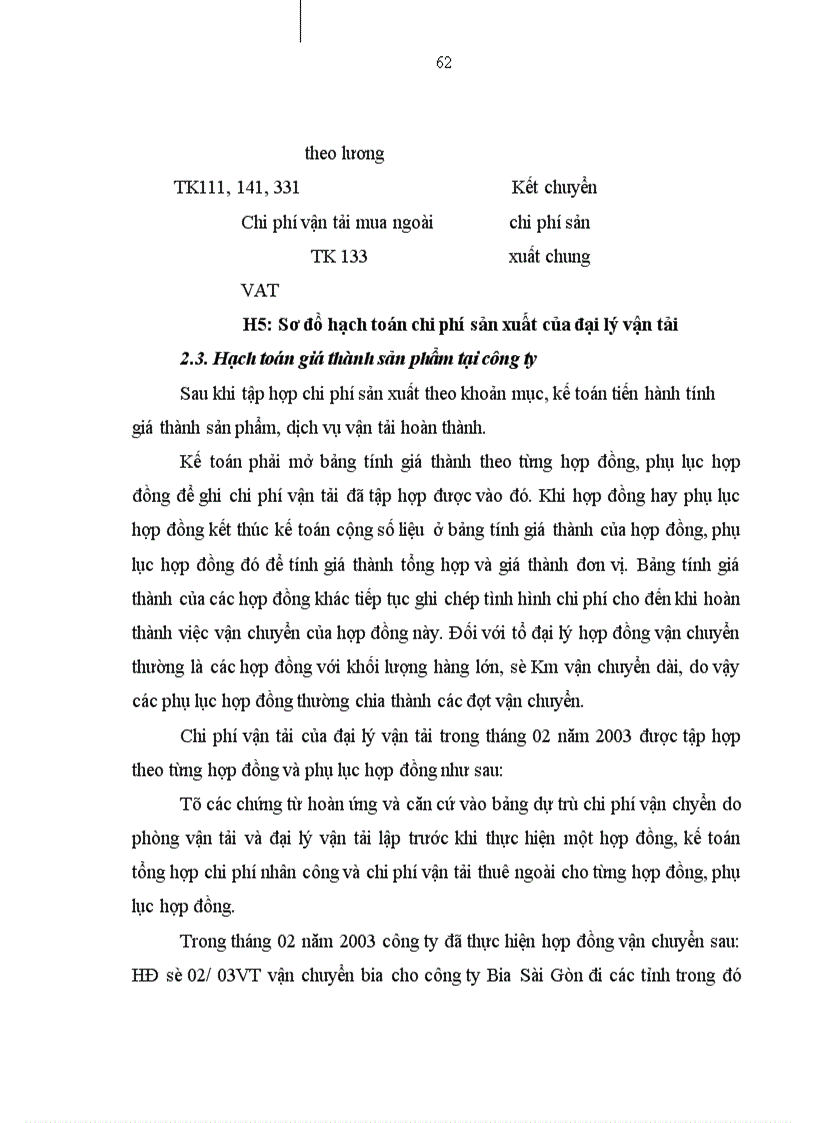 image for page Hoàn thiện hạch toán chi phí sản xuất và tính giá thành sản phẩm đại lý vận tải với việc nâng cao hiệu quả kinh doanh tại Công ty vận tải và đại lý vận tải – Vitranimex