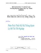 Phân tích thiết kế hệ thống quản lý đề tài tốt nghiệp