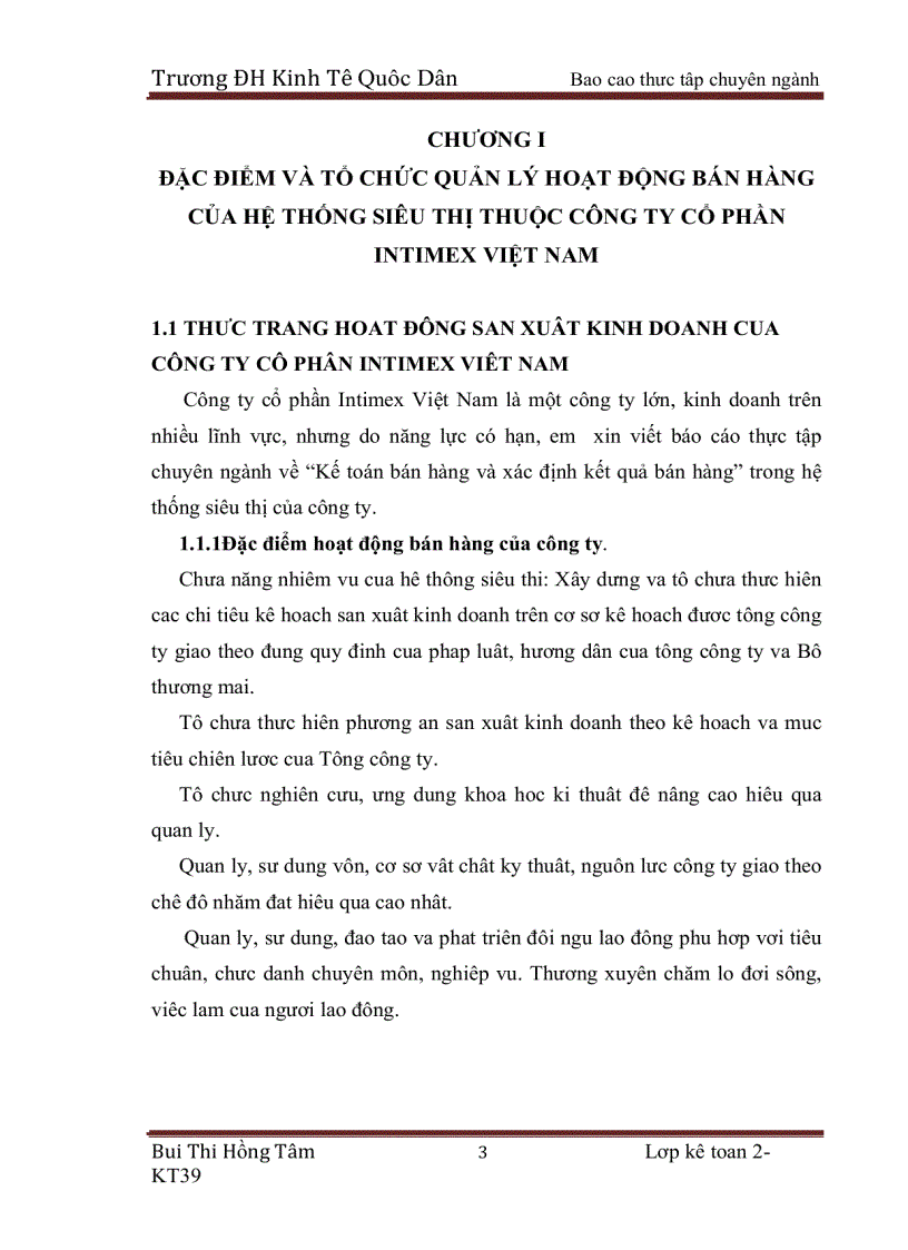 image for page Kế toán bán hàng và xác định kết quả bán hàng siêu thị Intimex thuộc công ty cổ phần Intimex Việt Nam