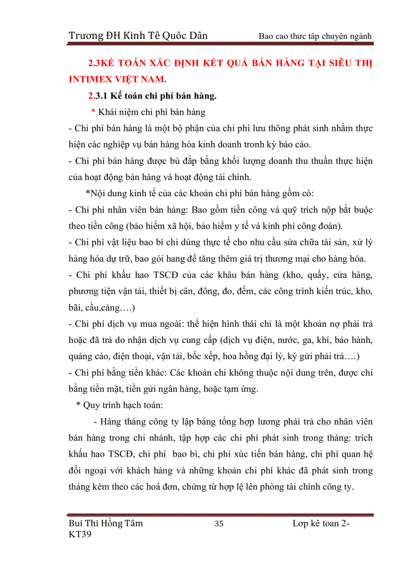 image for page Kế toán bán hàng và xác định kết quả bán hàng siêu thị Intimex thuộc công ty cổ phần Intimex Việt Nam