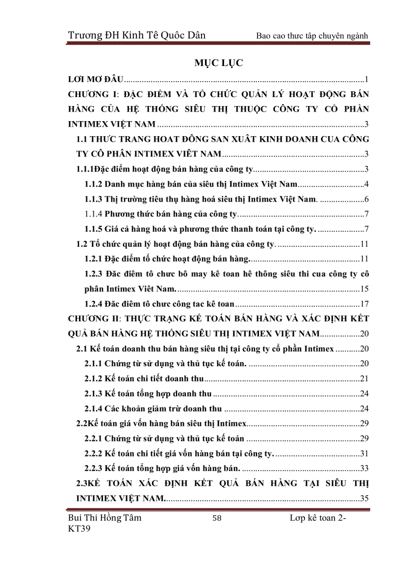 image for page Kế toán bán hàng và xác định kết quả bán hàng siêu thị Intimex thuộc công ty cổ phần Intimex Việt Nam