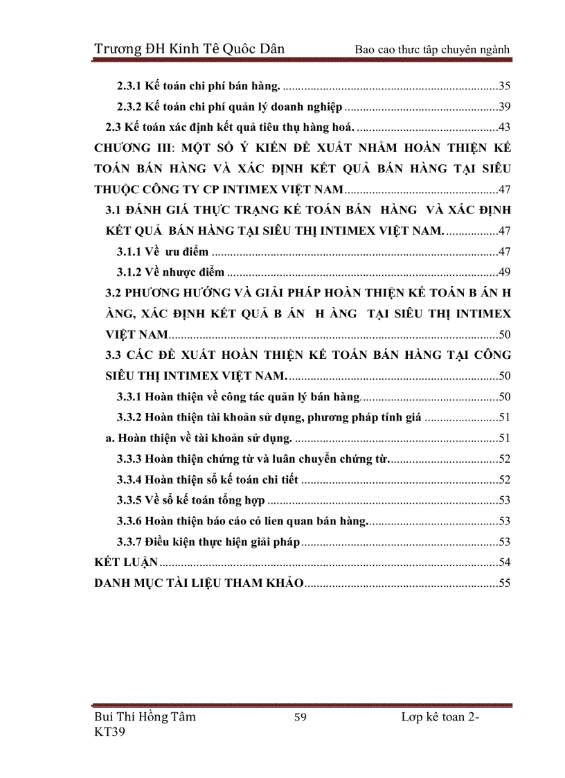 image for page Kế toán bán hàng và xác định kết quả bán hàng siêu thị Intimex thuộc công ty cổ phần Intimex Việt Nam