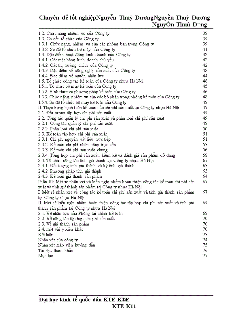 image for page Hoàn thiện công tác hạch toán kế toán chi phí sản xuất và tính giá thành sản phẩm tại công ty Nhựa Hà Nội