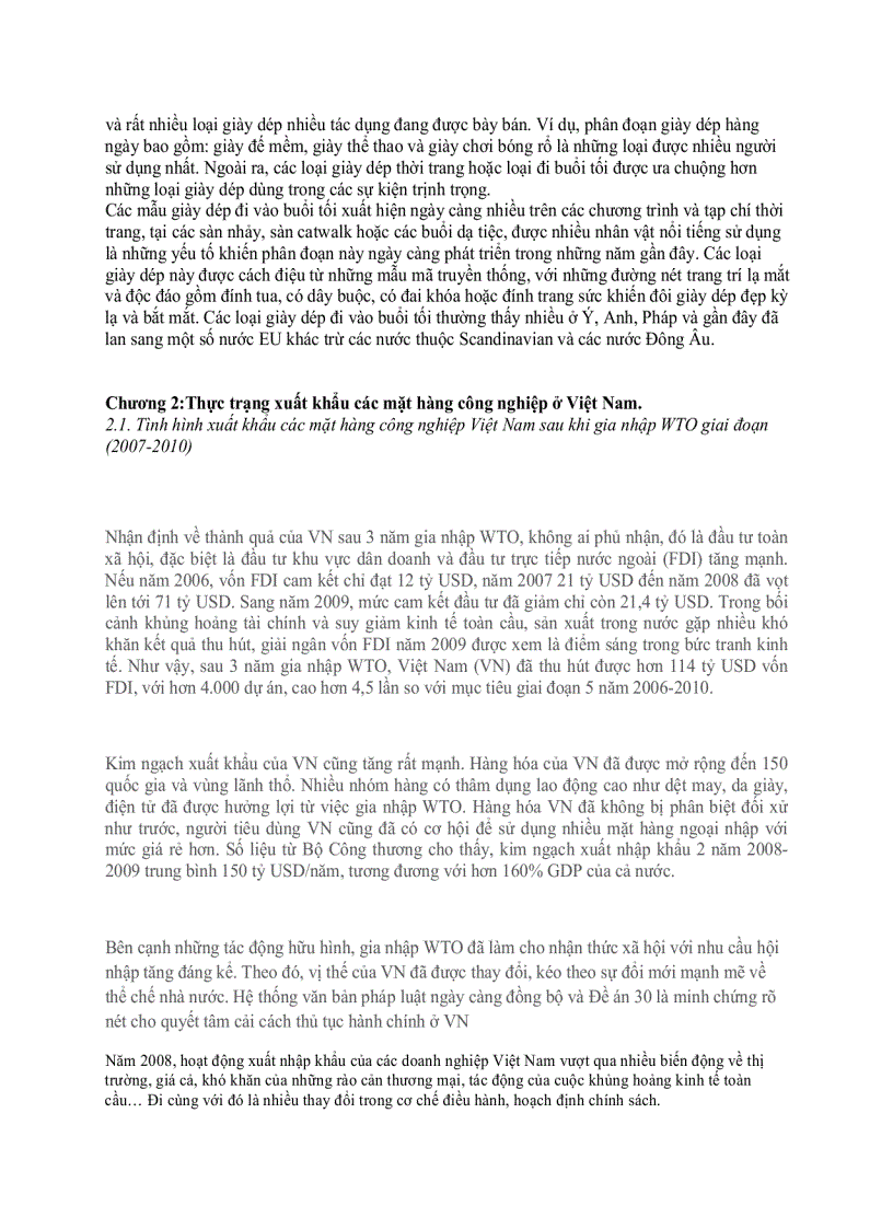 image for page Xuất khẩu các mặt hàng công nghiệp của Việt Nam từ khi gia nhập WTO