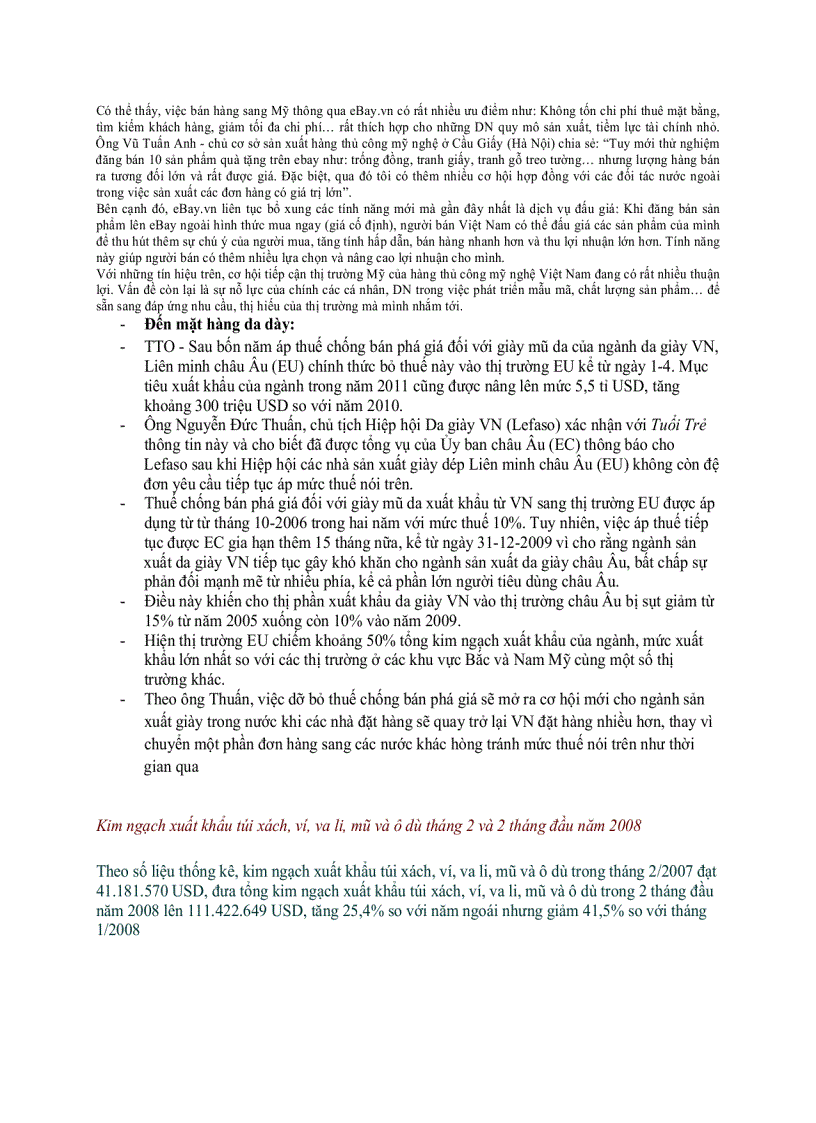 image for page Xuất khẩu các mặt hàng công nghiệp của Việt Nam từ khi gia nhập WTO