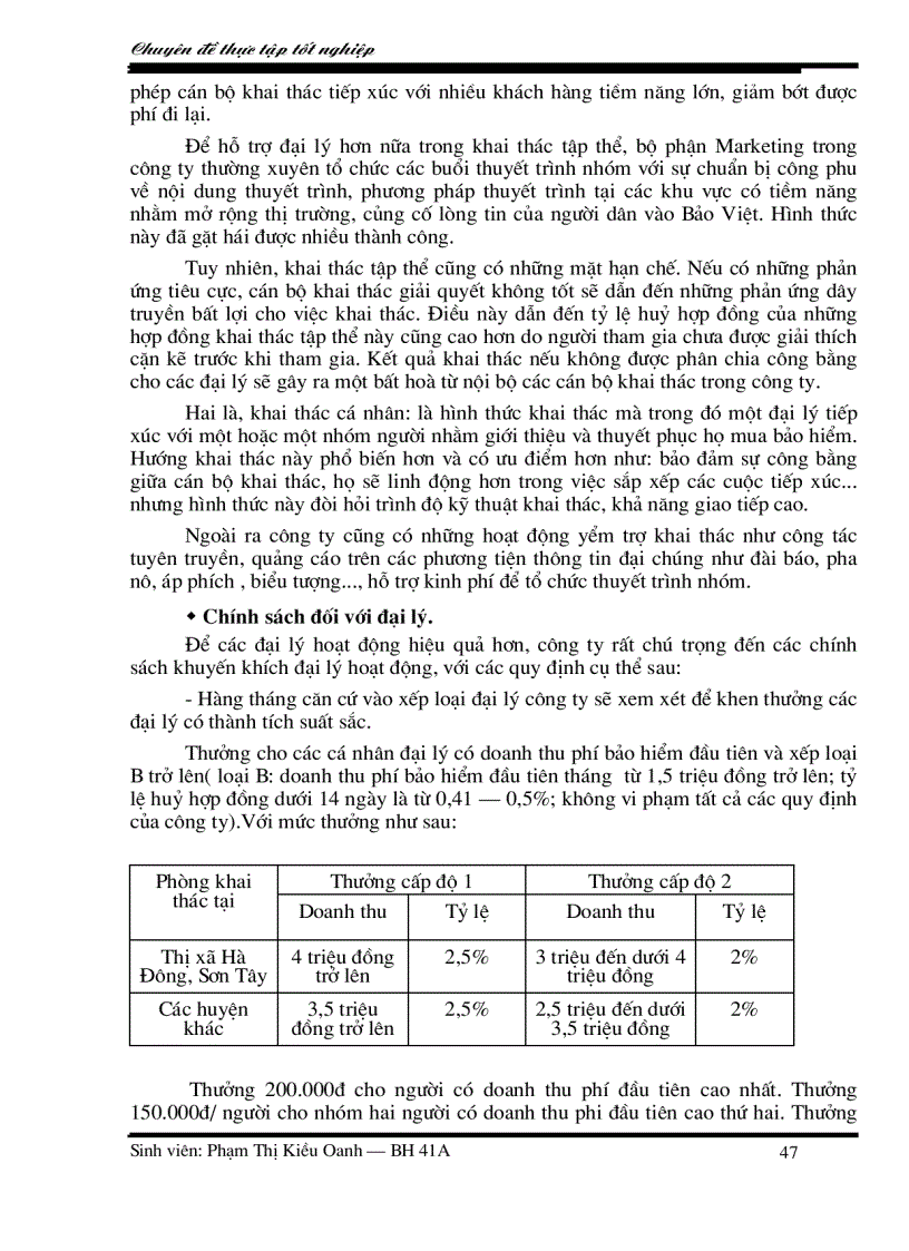 image for page Nâng cao chất lượng đại lý khai thác bảo hiểm nhân thọ ở Công ty bảo hiểm nhân thọ Hà Tây