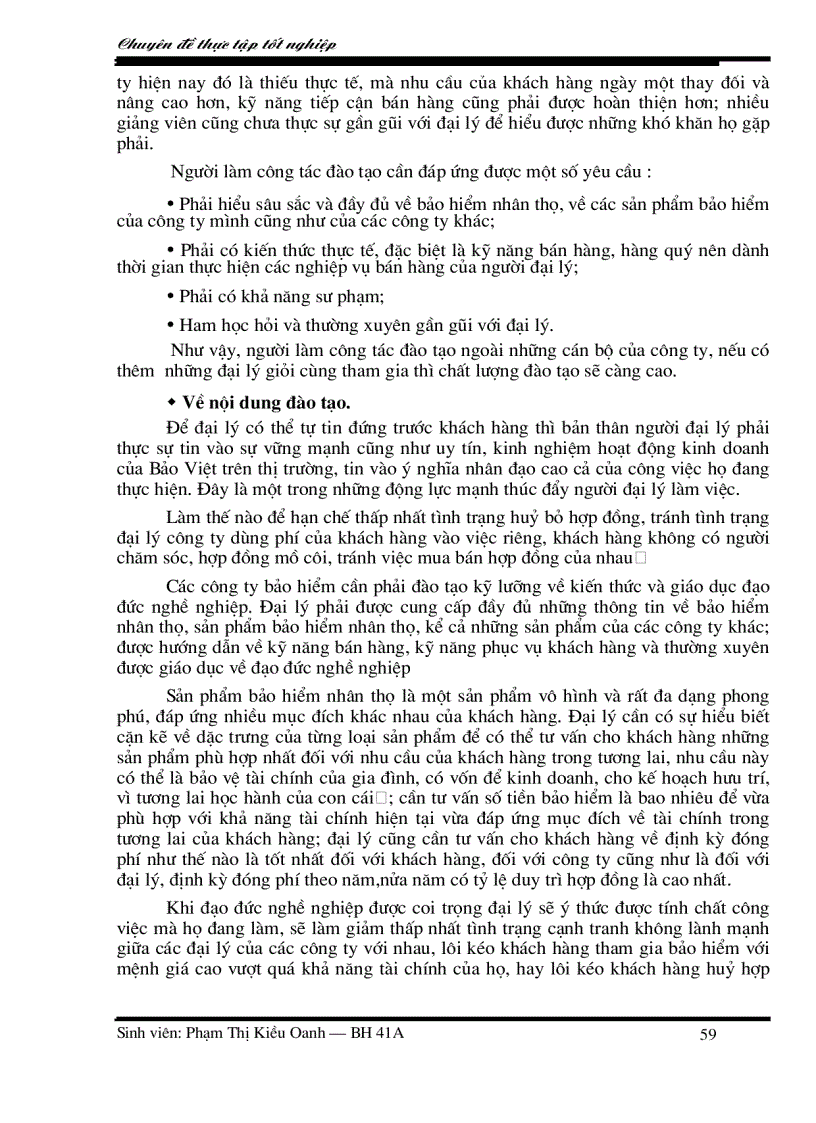 image for page Nâng cao chất lượng đại lý khai thác bảo hiểm nhân thọ ở Công ty bảo hiểm nhân thọ Hà Tây