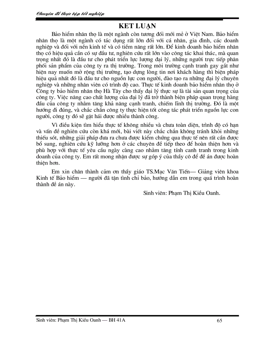 image for page Nâng cao chất lượng đại lý khai thác bảo hiểm nhân thọ ở Công ty bảo hiểm nhân thọ Hà Tây