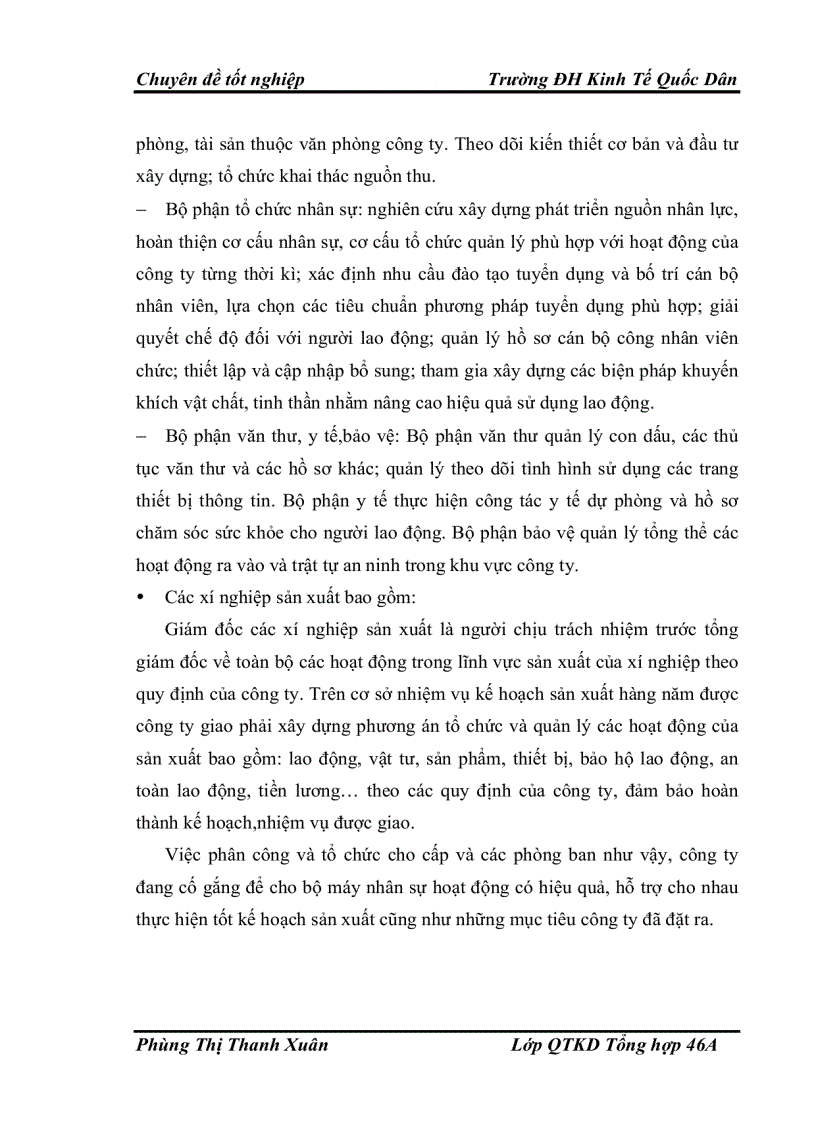 image for page Xây dựng, tổ chức thực hiện kế hoạch và chương trình sản xuất của Công ty Cổ phần Tràng An