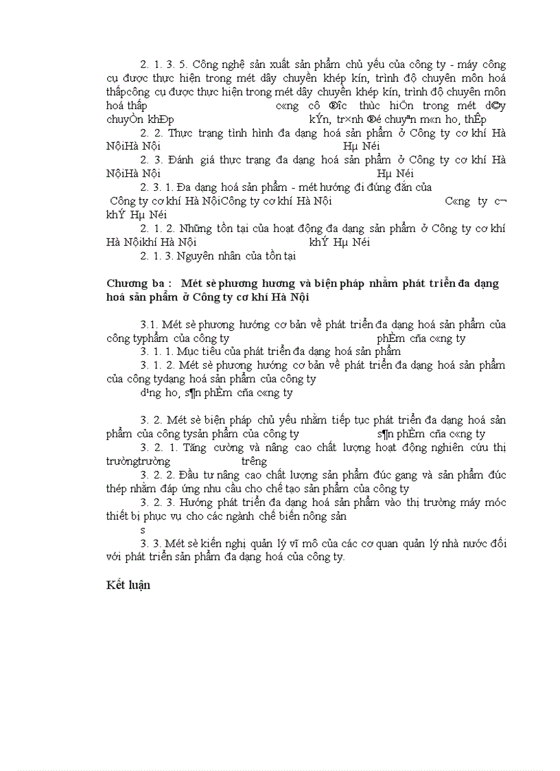 image for page Một số phương hướng biện phát nhằm phát triển đa dạng hoá sản phẩm ở Công ty Cơ Khí Hà Nội