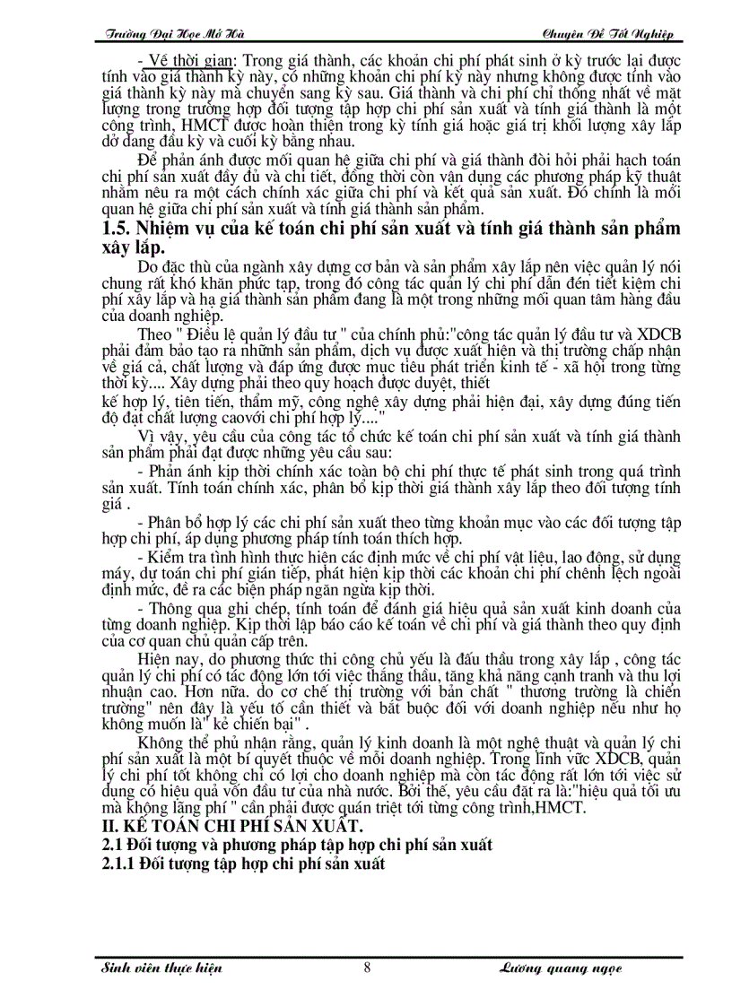 image for page Hoàn thiện công tác kế toán chi phí sản xuất và tính giá thành sản phẩm tại xí nghiệp xây lắp I- công ty xây lắp và sản xuất công nghiệp