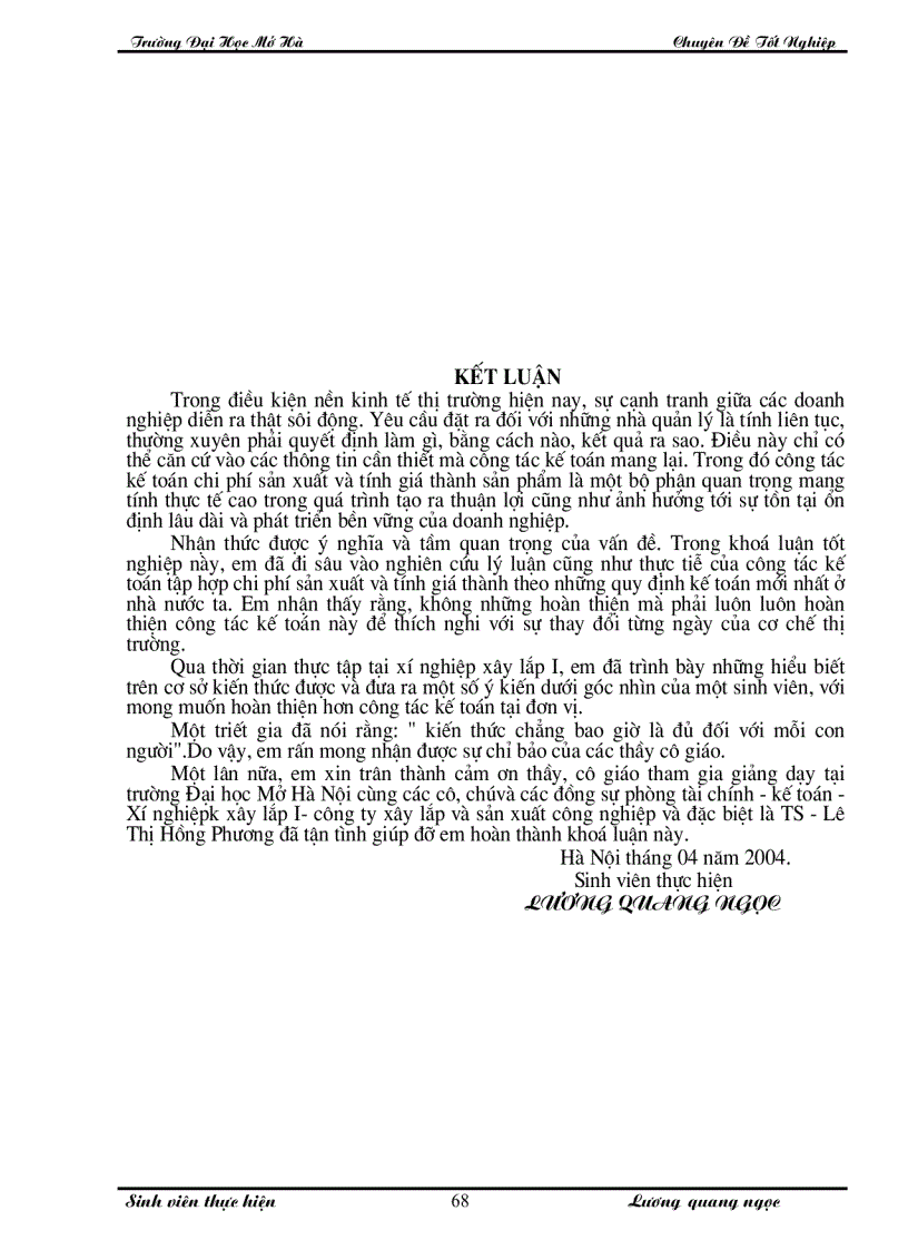 image for page Hoàn thiện công tác kế toán chi phí sản xuất và tính giá thành sản phẩm tại xí nghiệp xây lắp I- công ty xây lắp và sản xuất công nghiệp