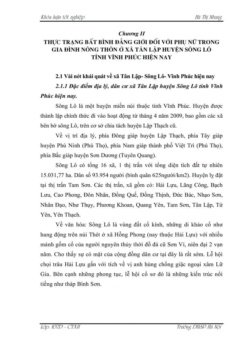 image for page Vận dụng phương pháp công tác xã hội nhóm nhằm giảm thiểu tình trạng bất bình đẳng giới đối với phụ nữ trong gia đình nông thôn tại xã Tân Lập- Sông Lô- Vĩnh Phúc hiện nay