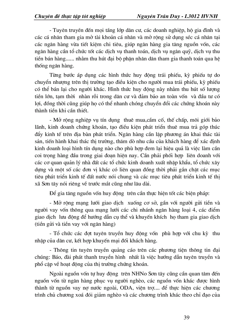 image for page Một số giải pháp nhằm nâng cao chất lượng tín dụng hộ sản xuất tại NHNo &PTNT thị xã Sơn tây